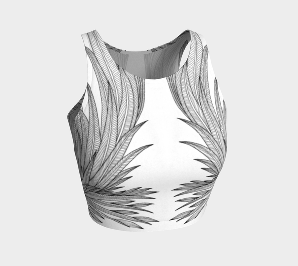 Lovescapes Athletic Crop Top (Goddess B&W 03) - Lovescapes Art