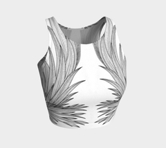 Lovescapes Athletic Crop Top (Goddess B&W 03) - Lovescapes Art