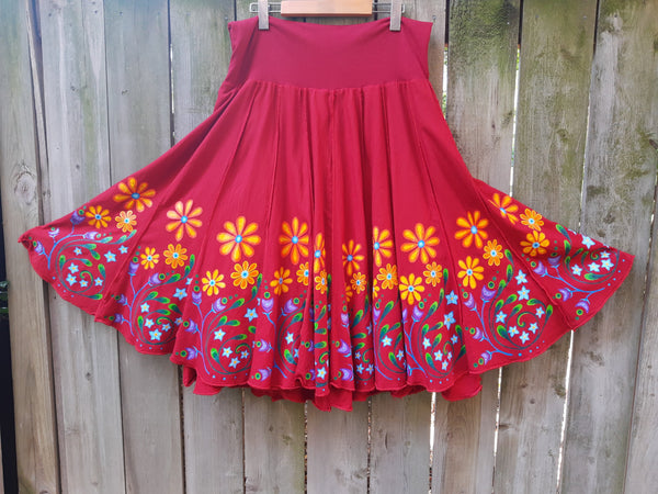 SUMMER MEADOW Handmade - HandPainted Skirt