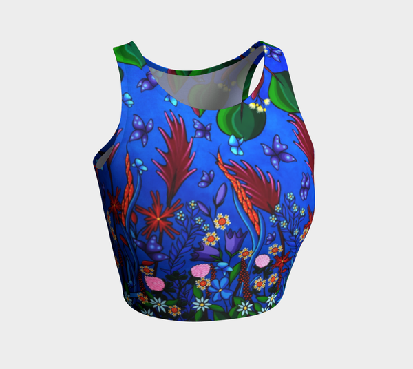 Lovescapes Athletic Crop Top (Little Meadow 02) - Lovescapes Art