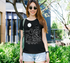 Lovescapes Lady's Tee (Bearly) black