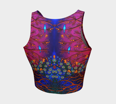 Lovescapes Athletic Crop Top (The Gates of Eden 01) - Lovescapes Art