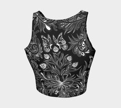 Lovescapes Athletic Crop Top (Butterfly Garden) - Lovescapes Art