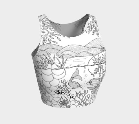 Lovescapes Athletic Crop Top (Over & Under 01) - Lovescapes Art