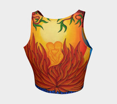 Lovescapes Athletic Crop Top (Love in Bloom) - Lovescapes Art