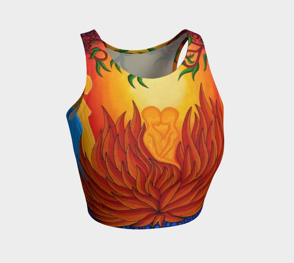 Lovescapes Athletic Crop Top (Love in Bloom) - Lovescapes Art