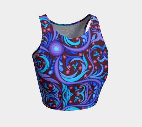 Lovescapes Athletic Crop Top (Wirl-Wind Sonnet 01) - Lovescapes Art