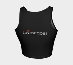 Lovescapes Athletic Crop Top (Angel Feathers 07) - Lovescapes Art