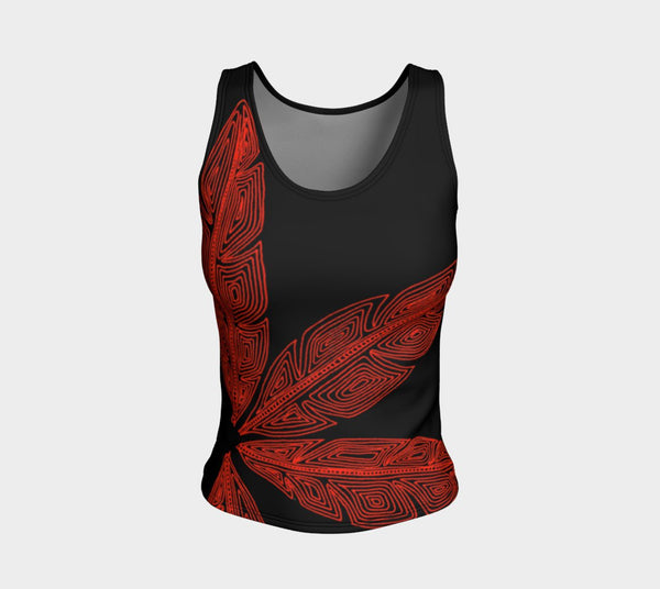 Lovescapes Fitted Tank Top (Angel Feathers 01) - Lovescapes Art