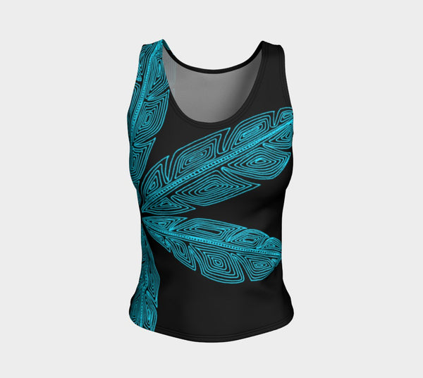 Lovescapes Fitted Tank Top (Angel Feathers 02) - Lovescapes Art