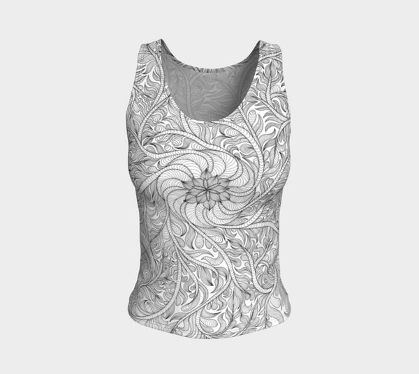 Lovescapes Fitted Tank Top (Womandala 03) - Lovescapes Art
