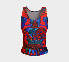Lovescapes Fitted Tank Top (Totemic Guardians of the Great Return 01) - Lovescapes Art