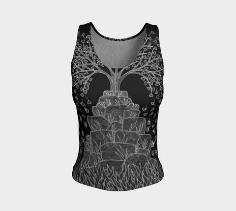 Lovescapes Fitted Tank Top (Great Tree 01) - Lovescapes Art