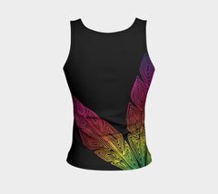 Lovescapes Fitted Tank Top (Angel Feathers 04) - Lovescapes Art