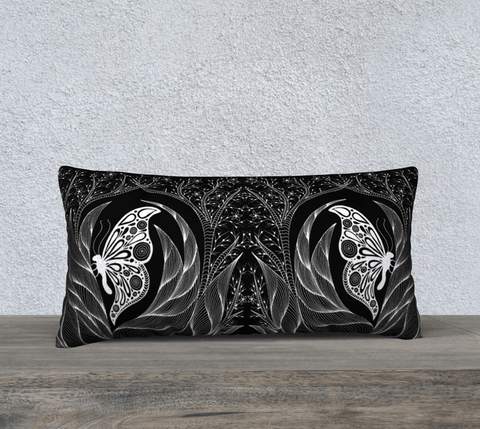 Lovescapes Pillow 24" x 12" (Emergence B&W) - Lovescapes Art