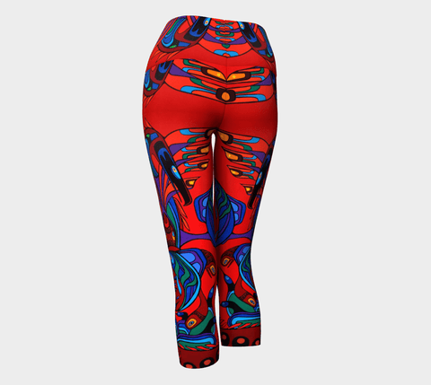 Lovescapes Yoga Capris (Totemic Guardians of the Great Return) - Lovescapes Art