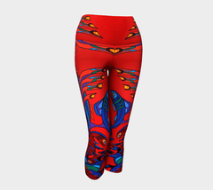 Lovescapes Yoga Capris (Totemic Guardians of the Great Return) - Lovescapes Art