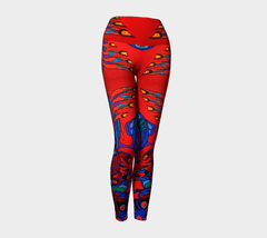 Lovescapes Yoga Leggings (Totemic Guardians of the Great Return) - Lovescapes Art
